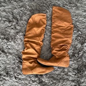 Over the knee suede boot